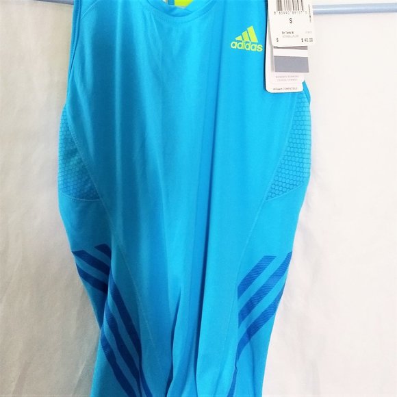NWT Adidas Tank Top women S Athletic NWT Aqua blue Run - Picture 2 of 5